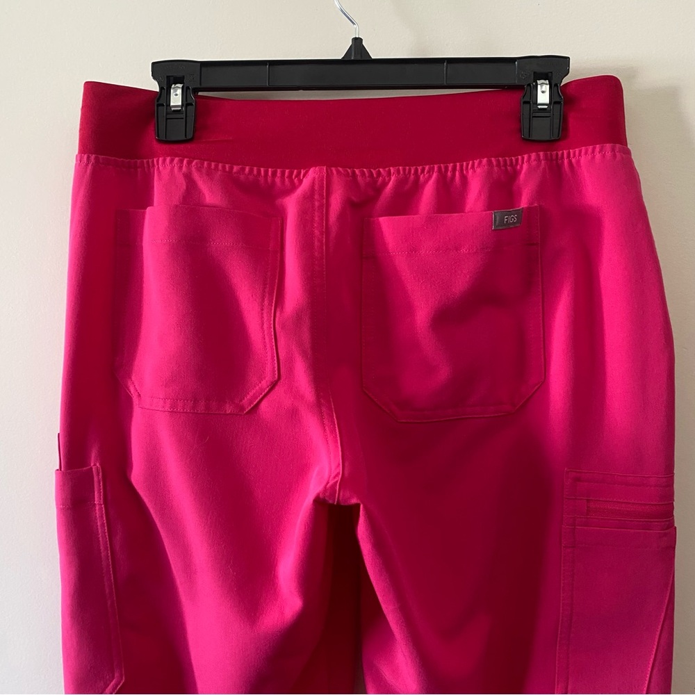 Figs‎ Yola High Waisted Hot Pink Scrub Pants, M Petite - Picture 5 of 7